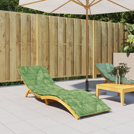 Sun lounger cushion leaf pattern Oxford fabric