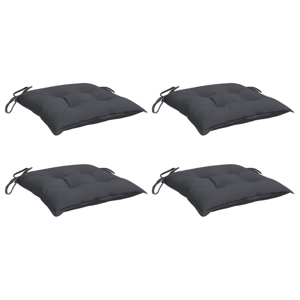 Stuhlkissen 4 Stk. Anthrazit 40x40x7 cm Oxford-Gewebe