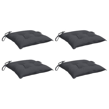 Stuhlkissen 4 Stk. Anthrazit 40x40x7 cm Oxford-Gewebe