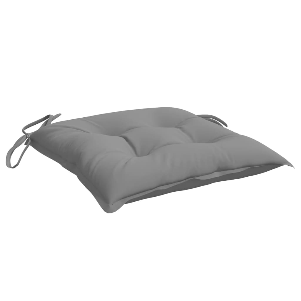 Stuhlkissen 2 Stk. Grau 40x40x7 cm Oxford-Gewebe