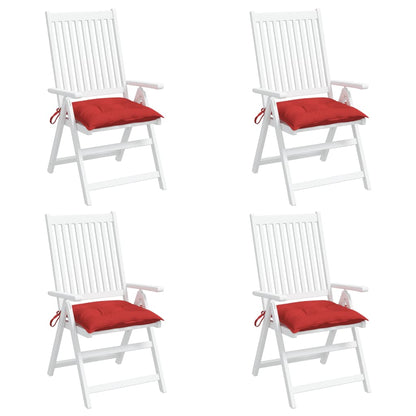 Stuhlkissen 4 Stk. Rot 40x40x7 cm Oxford-Gewebe