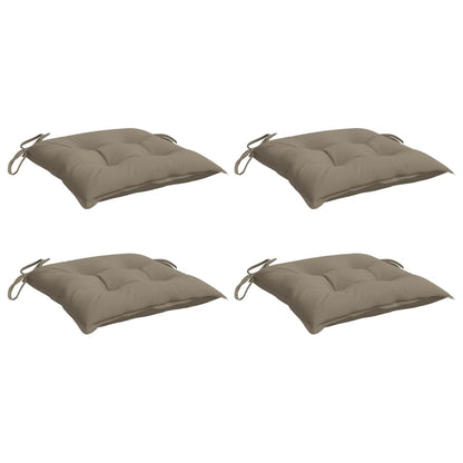 Stuhlkissen 4 Stk. Taupe 40x40x7 cm Oxford-Gewebe
