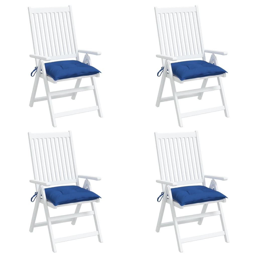 Stuhlkissen 4 Stk. Blau 40x40x7 cm Oxford-Gewebe