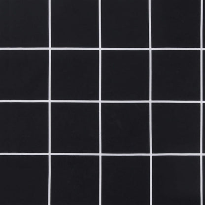 Gartenbank-Auflage Schwarz Karomuster 120x50x7 cm Stoff