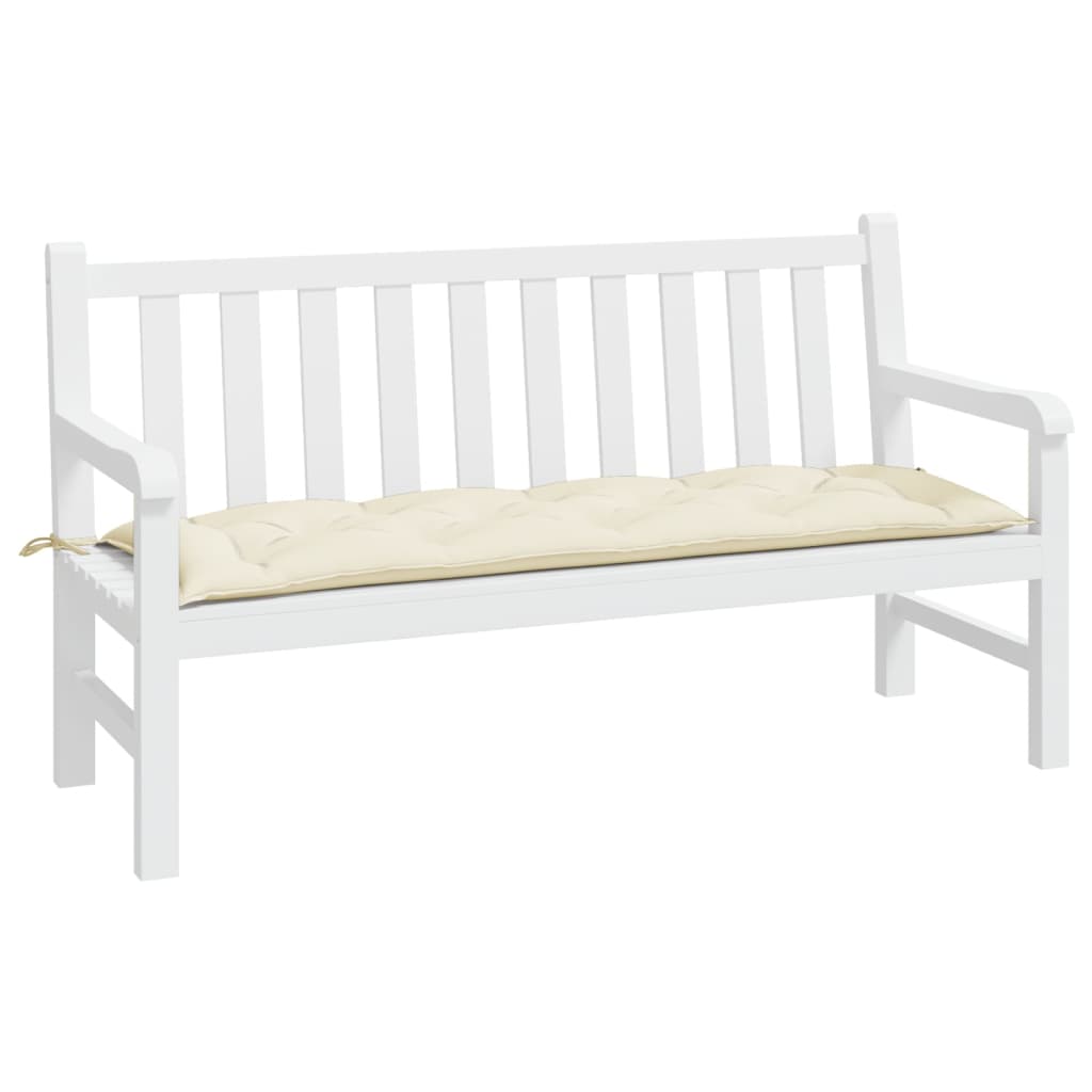 Gartenbank-Auflage Creme 150x50x7 cm Oxford-Gewebe