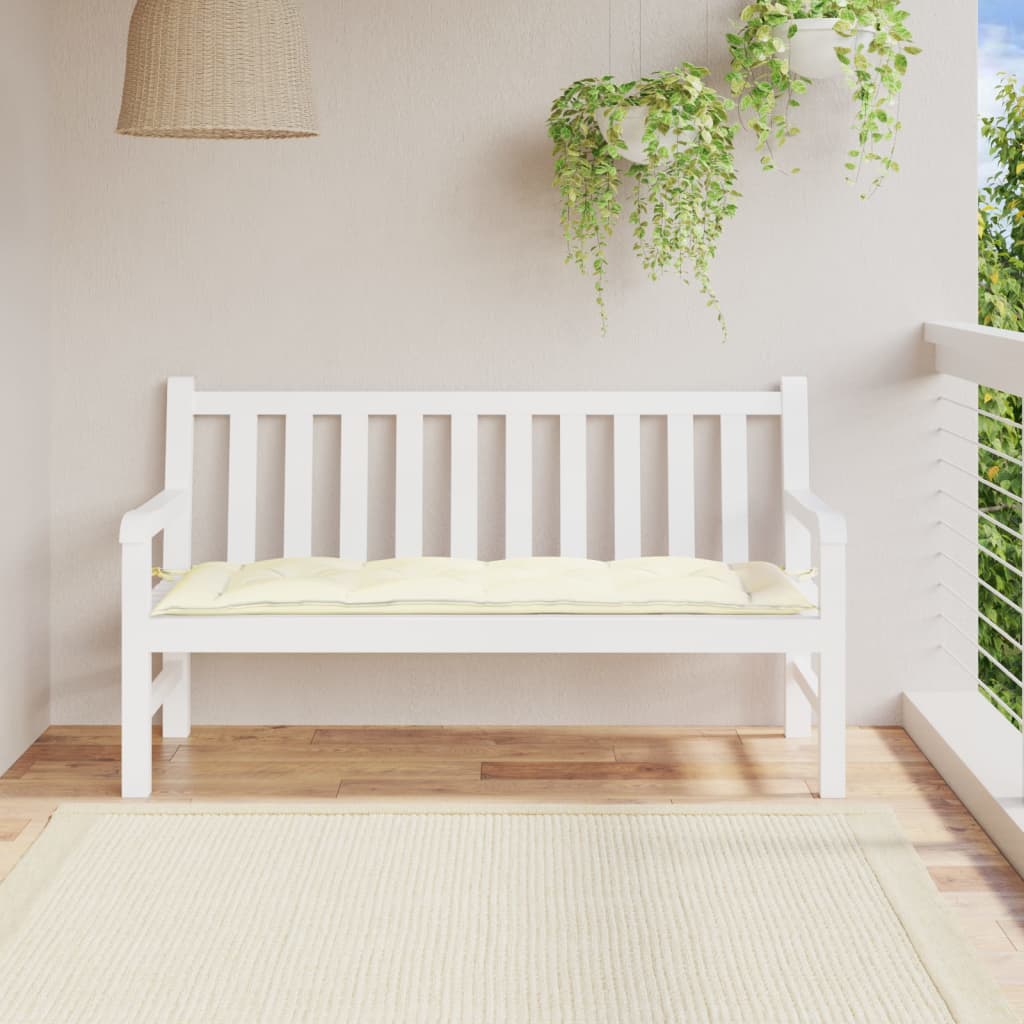 Gartenbank-Auflage Creme 150x50x7 cm Oxford-Gewebe