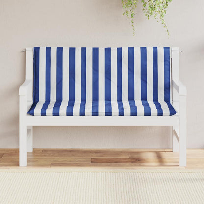 Gartenbank-Auflagen 2 Stk. Blau&Weiß Gestreift 120x50x7cm Stoff