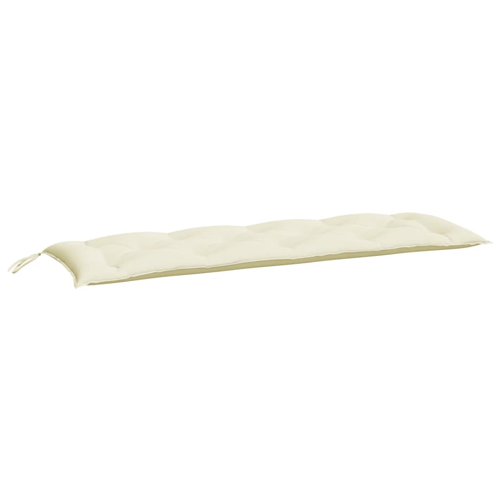 Gartenbank-Auflagen 2 Stk. Cremeweiß 150x50x7 cm Oxford-Gewebe