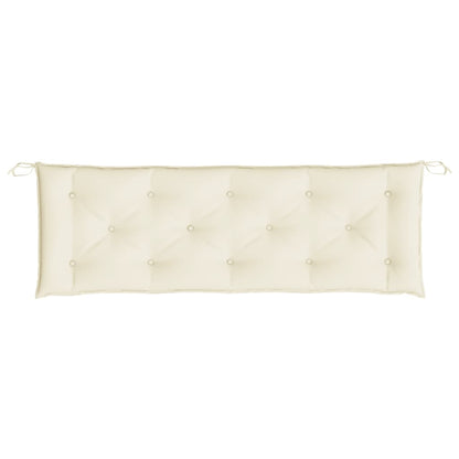 Gartenbank-Auflagen 2 Stk. Cremeweiß 150x50x7 cm Oxford-Gewebe