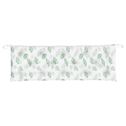 Gartenbank-Auflagen 2 Stk. Blattmuster 150x50x7 cm Stoff
