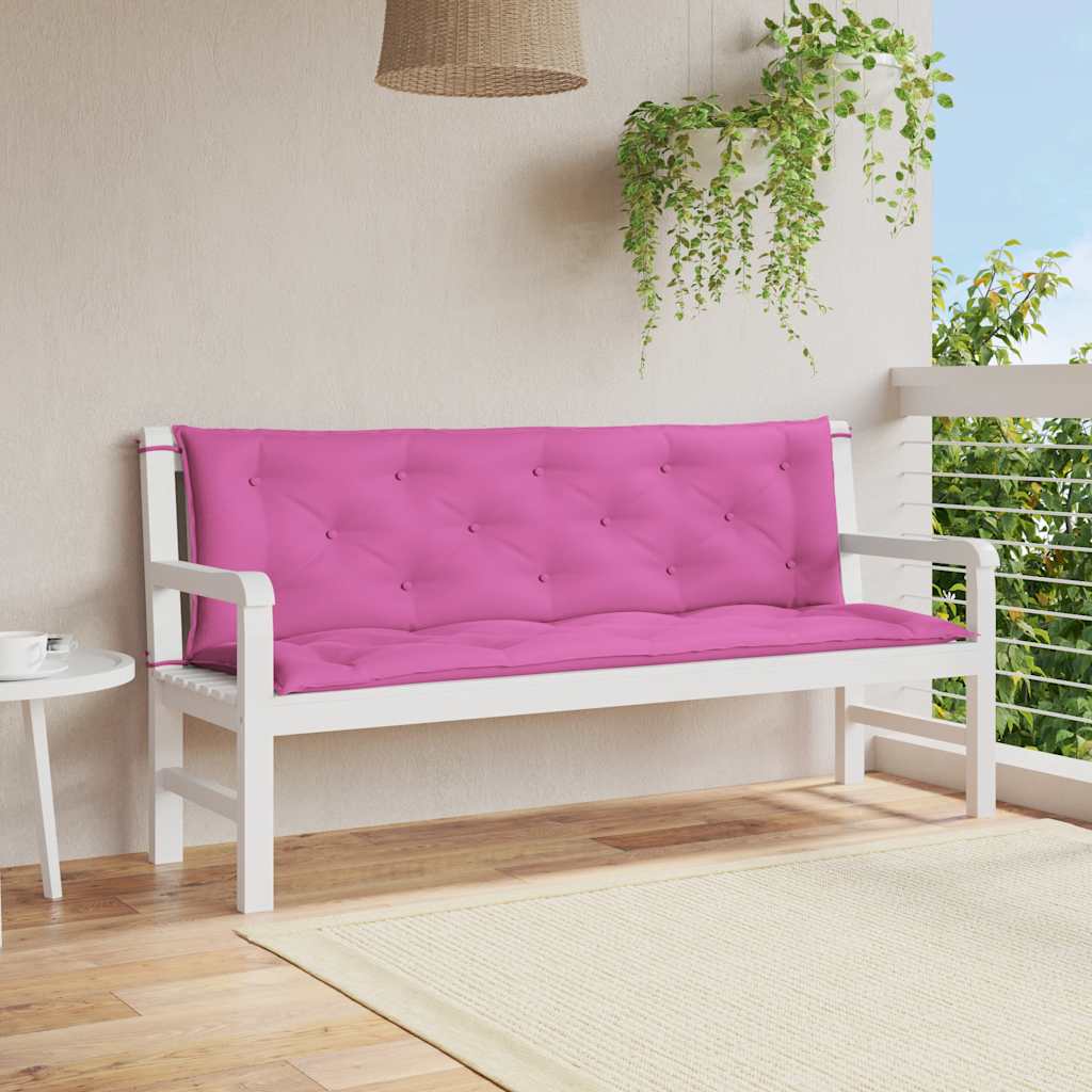 Gartenbank-Auflagen 2 Stk. Rosa 150x50x7 cm Stoff