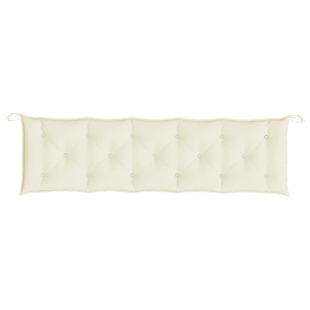 Gartenbank-Auflagen 2 Stk. Cremeweiß 180x50x7 cm Oxford-Gewebe
