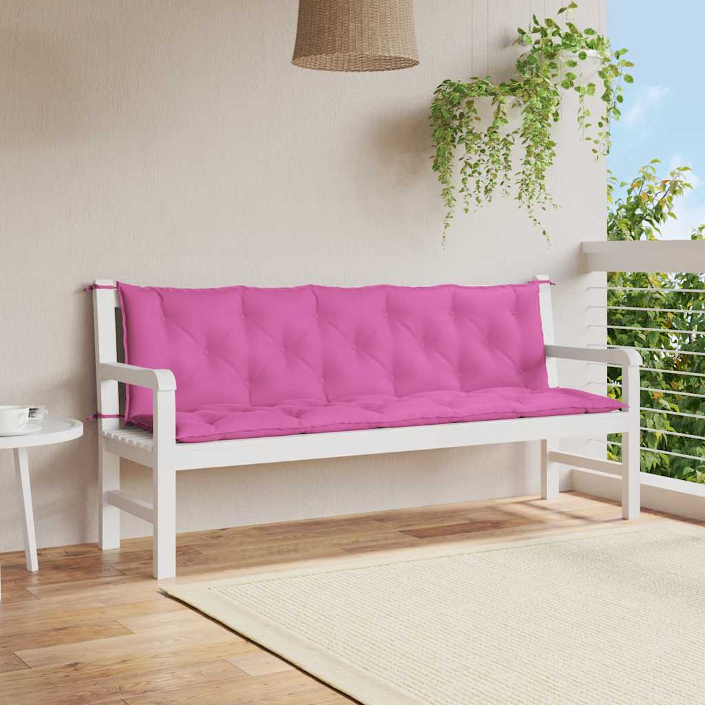 Gartenbank-Auflagen 2 Stk. Rosa Oxford-Gewebe