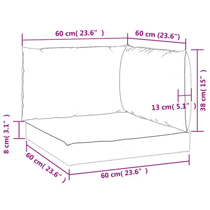 Palettenkissen 3 Stk. Rosa Oxford-Stoff