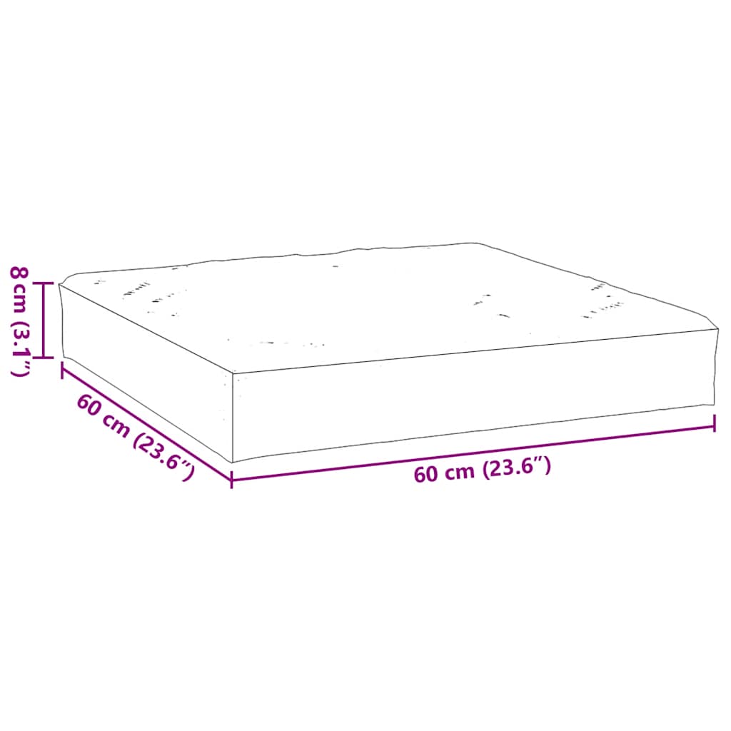 Palettenkissen Beige 60x60x8 cm Oxford-Gewebe