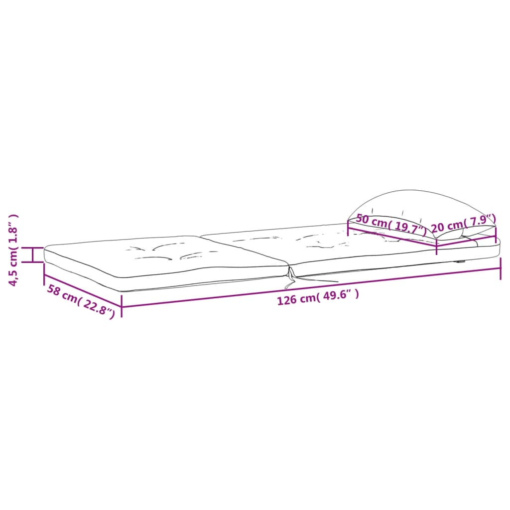 Adirondack-Auflagen 2 Stk. Grau Oxford-Gewebe