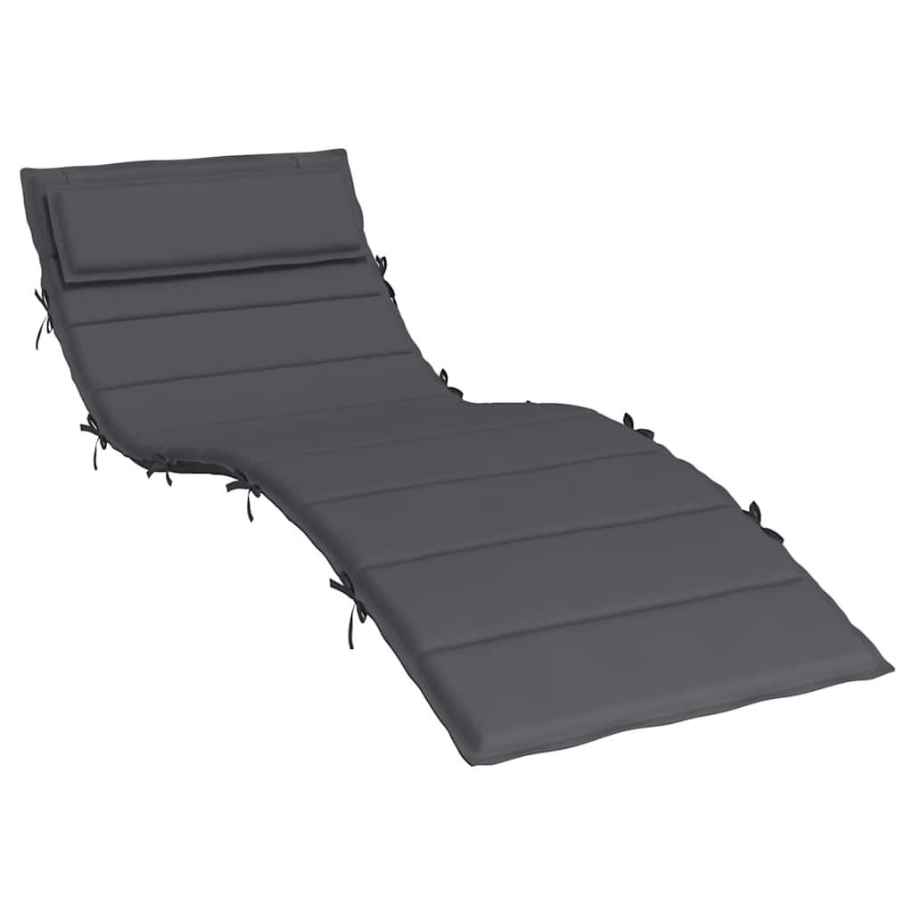Sun lounger cushion anthracite 180x60x3 cm Oxford fabric