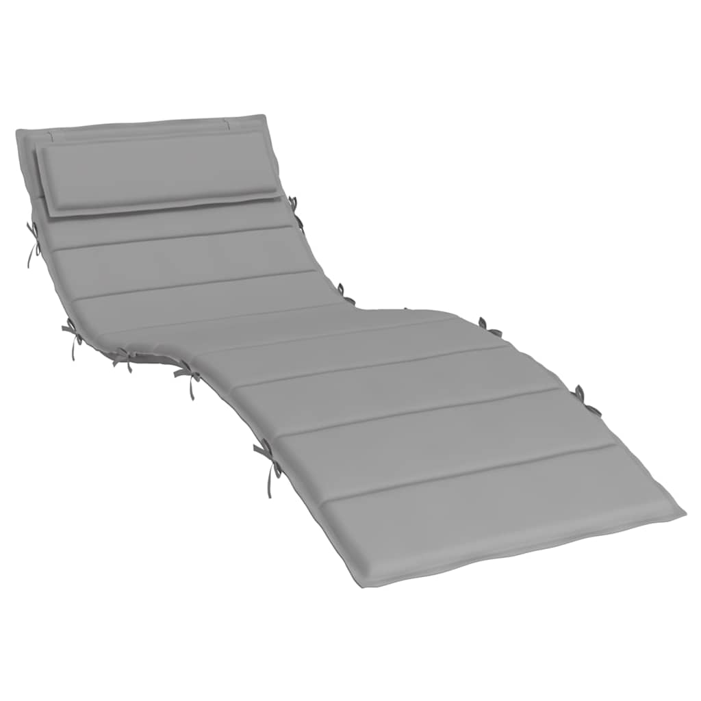 Sonnenliegen-Auflage Grau 180x60x4 cm Oxford-Gewebe