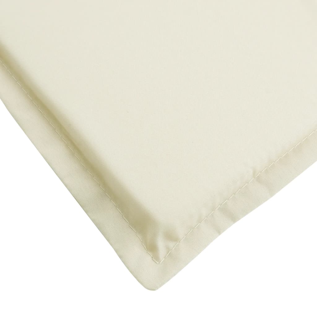 Coussin pour transat crème 180x60x3 cm tissu Oxford