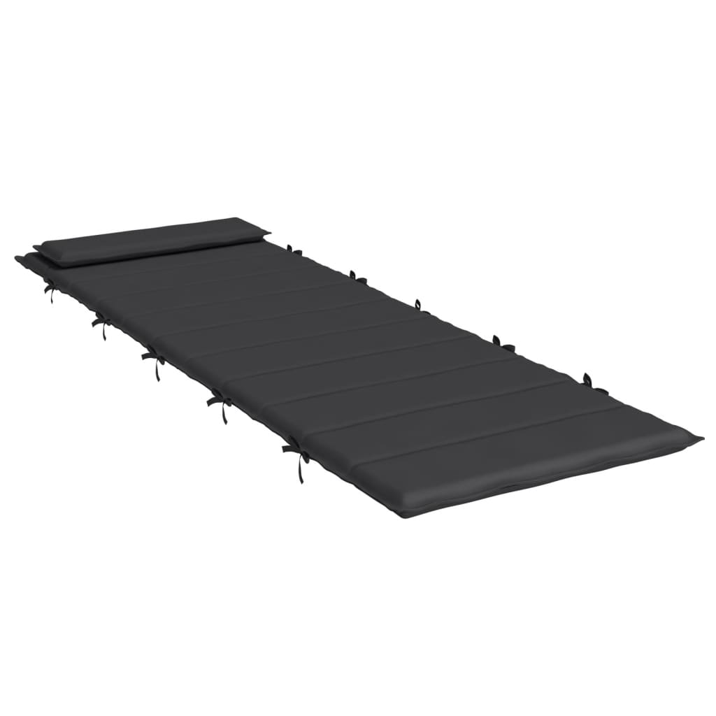 Sonnenliegen-Auflage Schwarz 180x60x3 cm Oxford-Gewebe