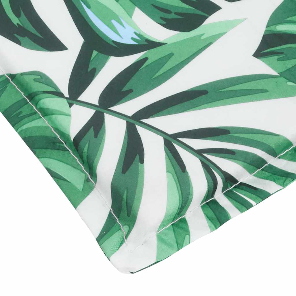 Coussin de bain de soleil motif feuilles 180x60x4 cm tissu Oxford