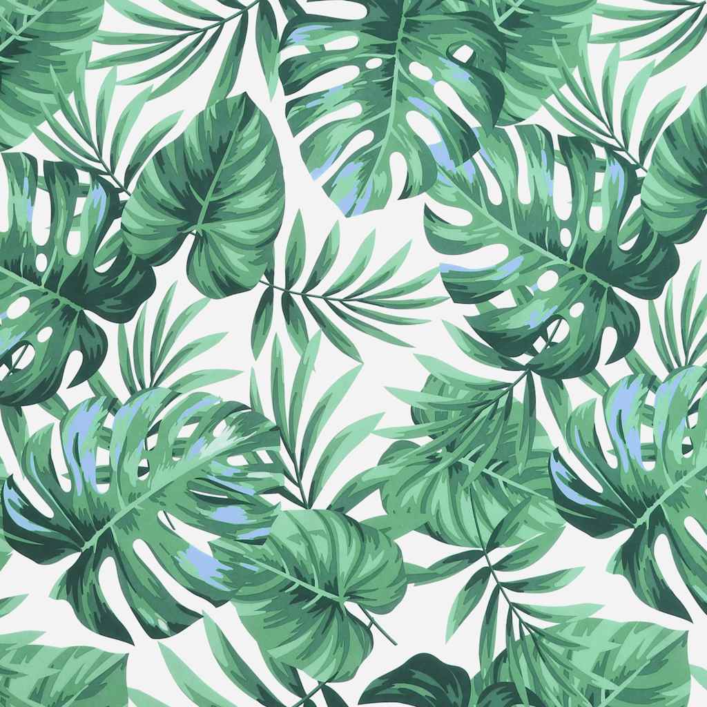 Coussin de bain de soleil motif feuilles 180x60x4 cm tissu Oxford
