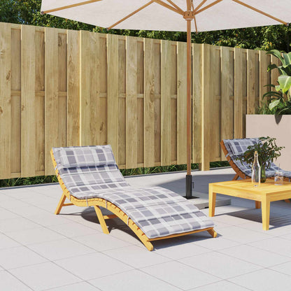 Sonnen-Lounger Kissen Oxford-Stoff Grau 180 x 60 x 4 cm
