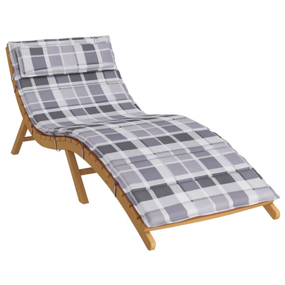 Sonnen-Lounger Kissen Oxford-Stoff Grau 180 x 60 x 4 cm