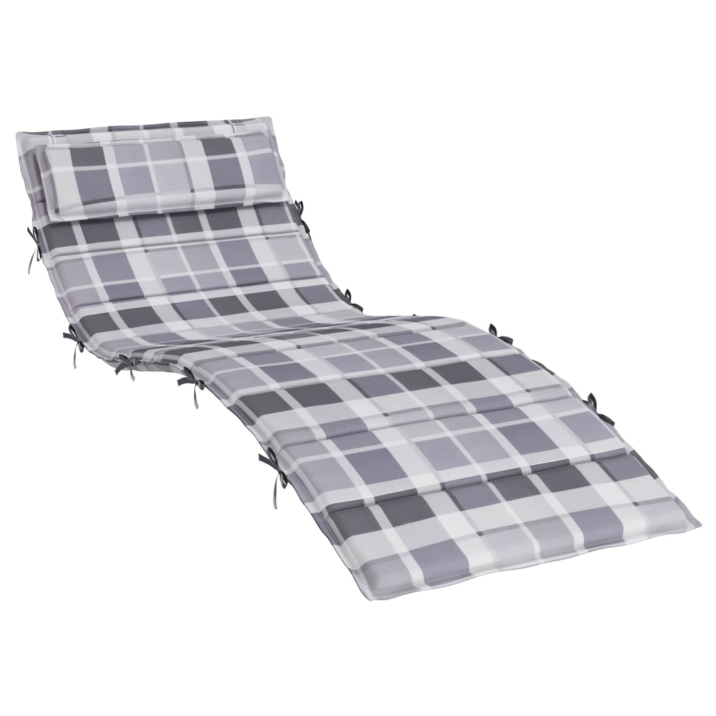 Sonnen-Lounger Kissen Grau 180 x 60 x 4 cm Oxford-Stoff