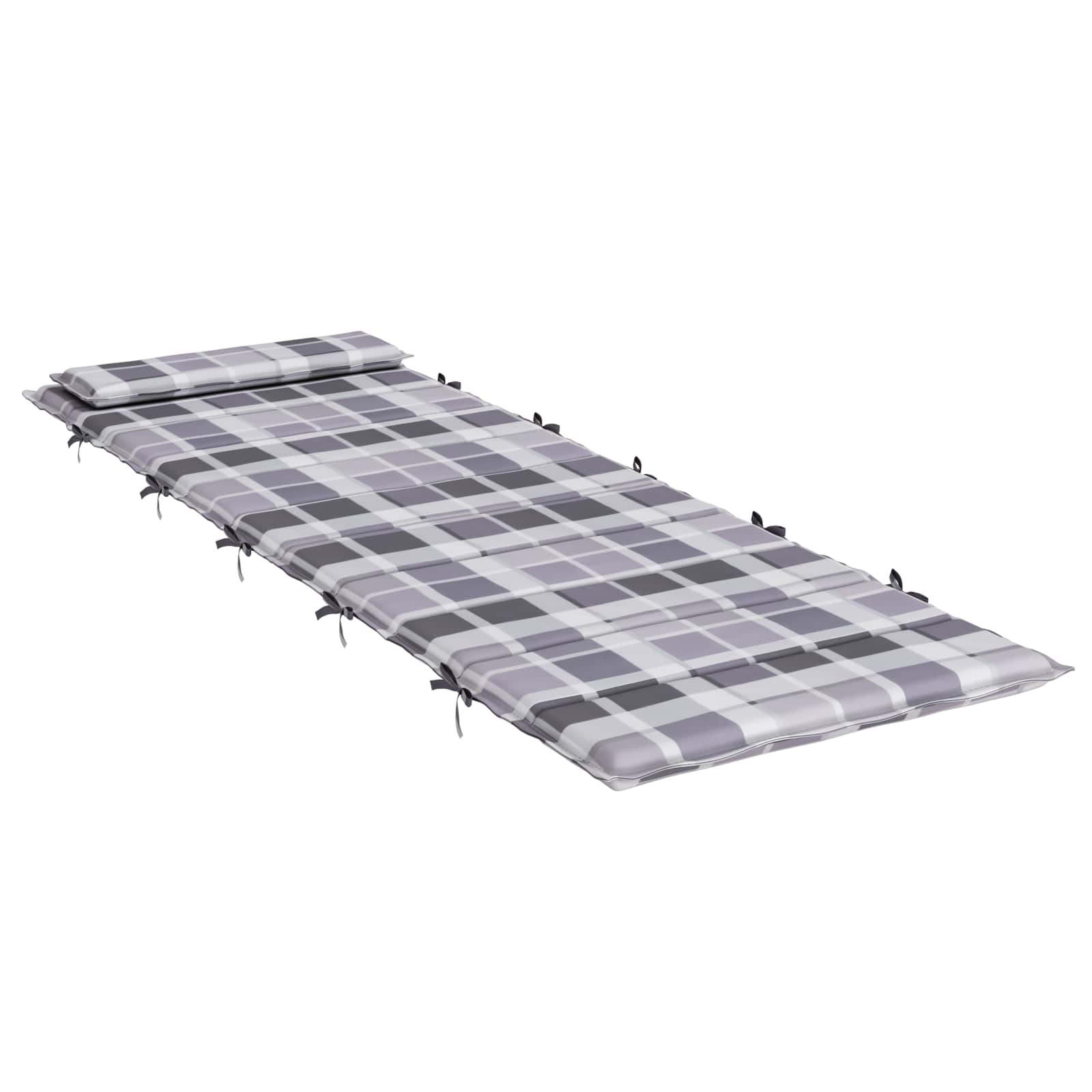 Sonnen-Lounger Kissen Grau 180 x 60 x 4 cm Oxford-Stoff