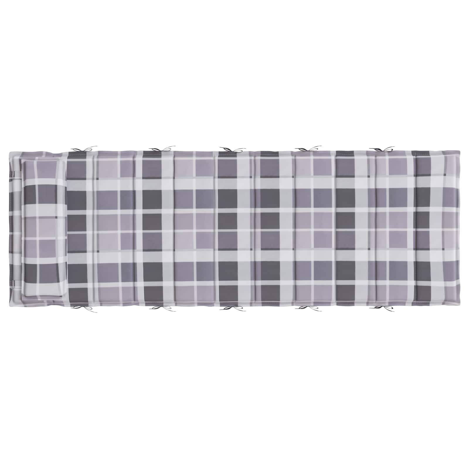 Sonnen-Lounger Kissen Grau 180 x 60 x 4 cm Oxford-Stoff