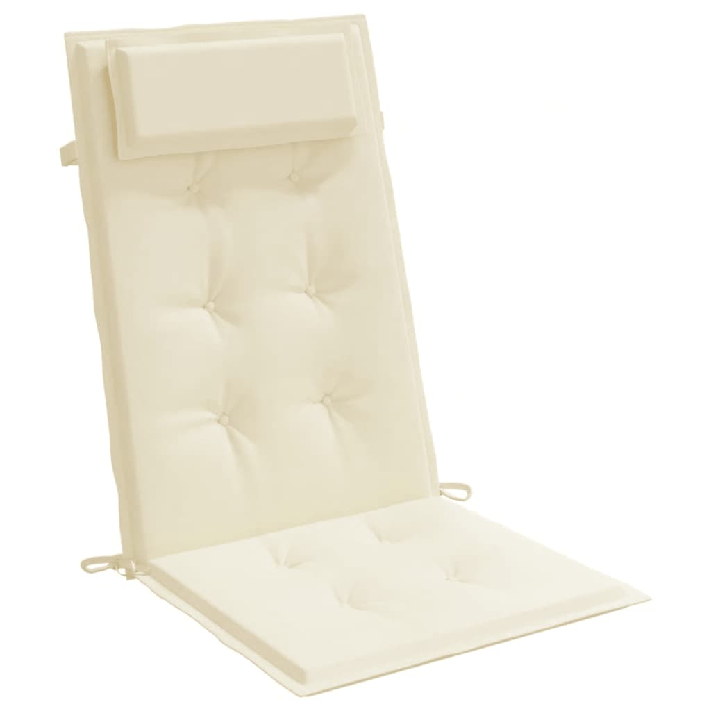 Hochlehner-Auflagen 2 Stk. Creme Oxford-Gewebe