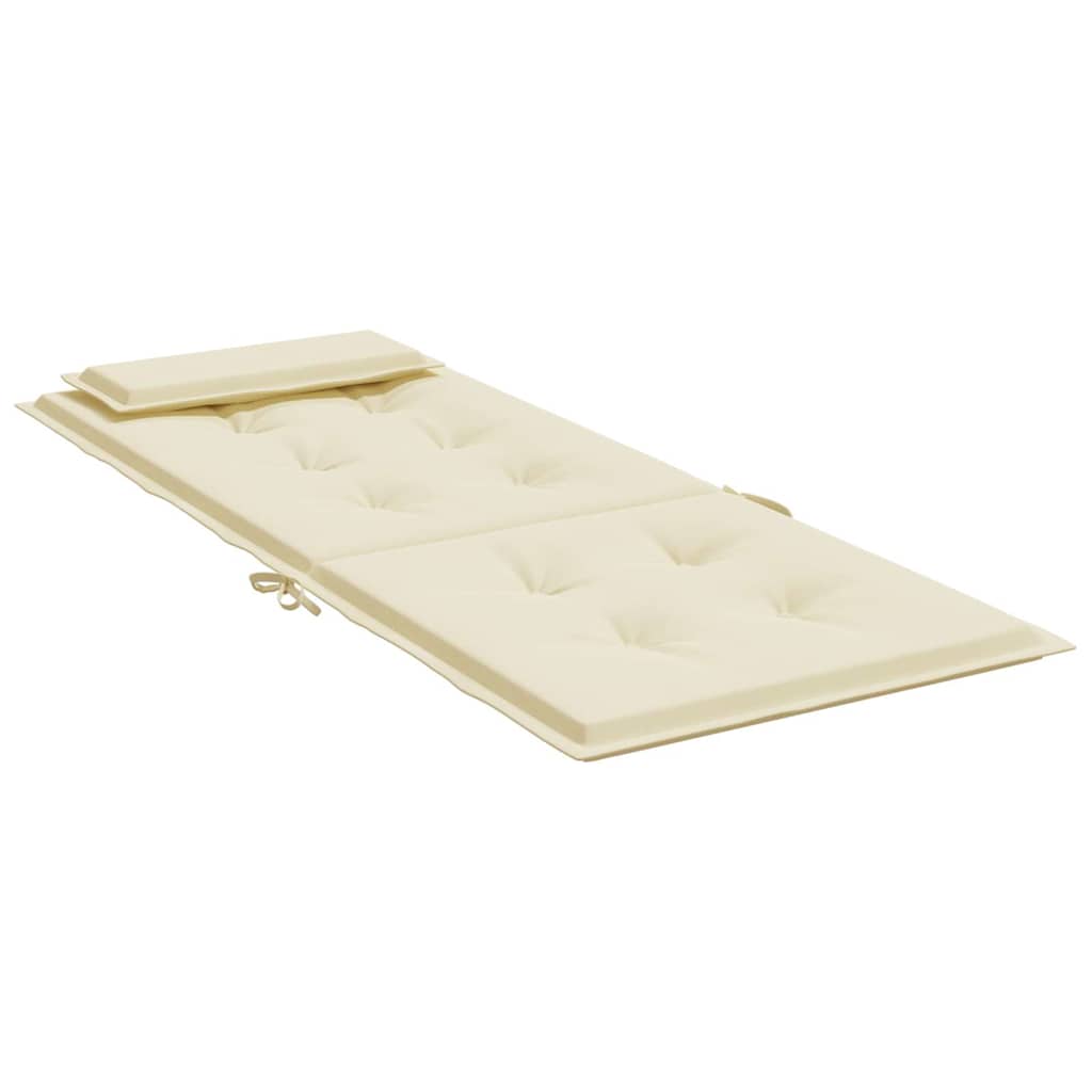 Hochlehner-Auflagen 2 Stk. Creme Oxford-Gewebe
