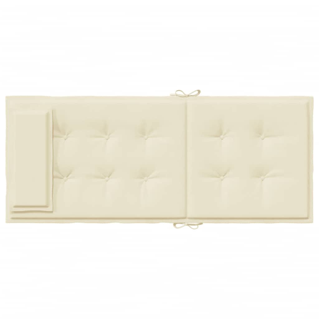 Hochlehner-Auflagen 2 Stk. Creme Oxford-Gewebe