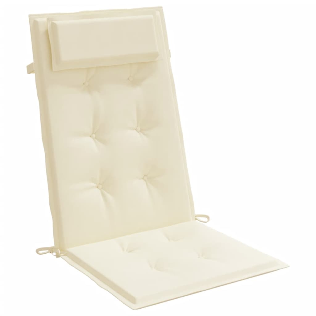 Hochlehner-Auflagen 4 Stk. Creme Oxford-Gewebe