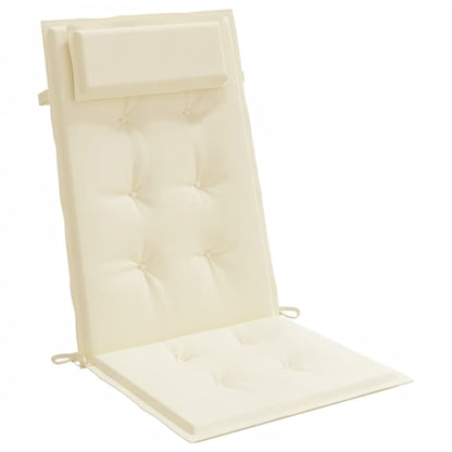 Hochlehner-Auflagen 4 Stk. Creme Oxford-Gewebe