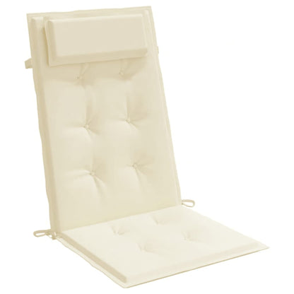 Hochlehner-Auflagen 6 Stk. Creme Oxford-Gewebe