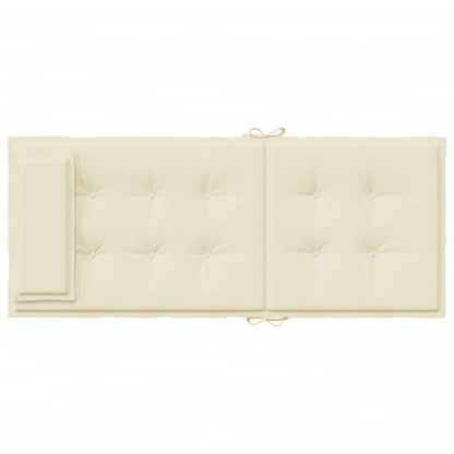 Hochlehner-Auflagen 6 Stk. Creme Oxford-Gewebe