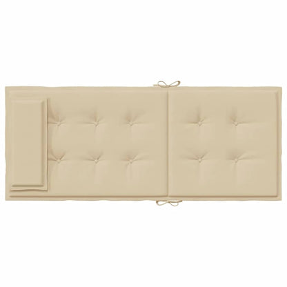 Hochlehner-Auflagen 6 Stk. Beige Oxford-Gewebe