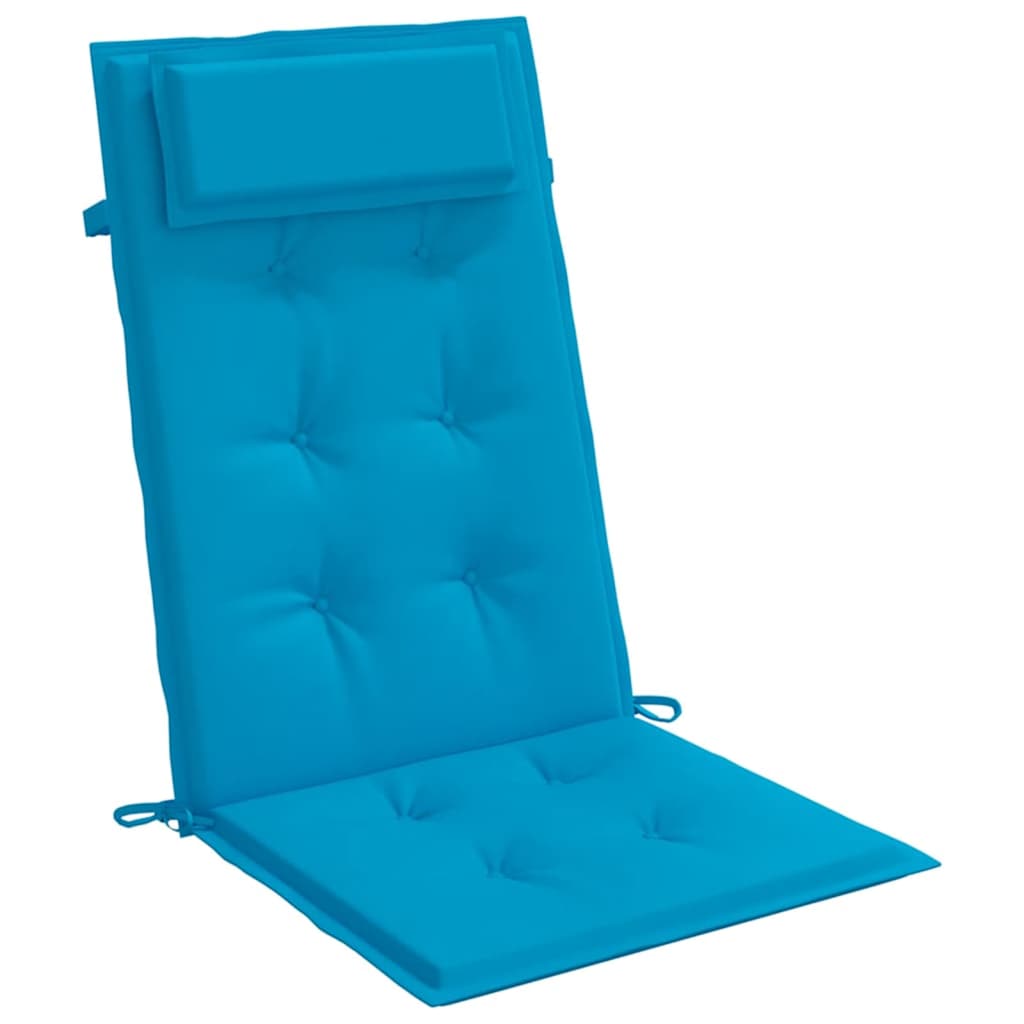 Hochlehner-Auflagen 2 Stk. Hellblau Oxford-Gewebe