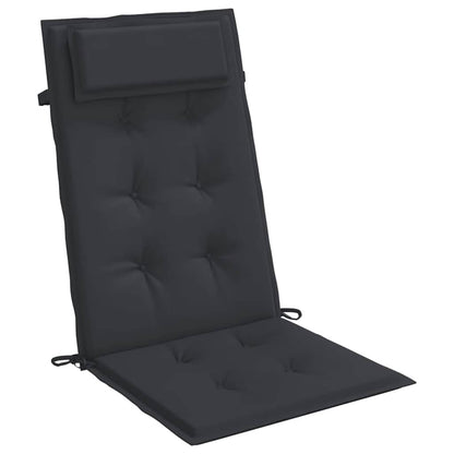 Hochlehner-Auflagen 4 Stk. Schwarz Oxford-Gewebe