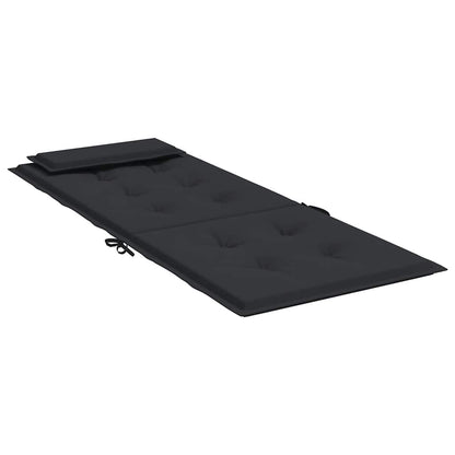 Hochlehner-Auflagen 4 Stk. Schwarz Oxford-Gewebe