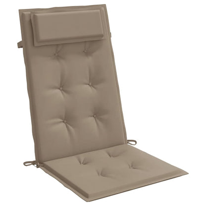 Hochlehner-Auflagen 6 Stk. Taupe Oxford-Gewebe