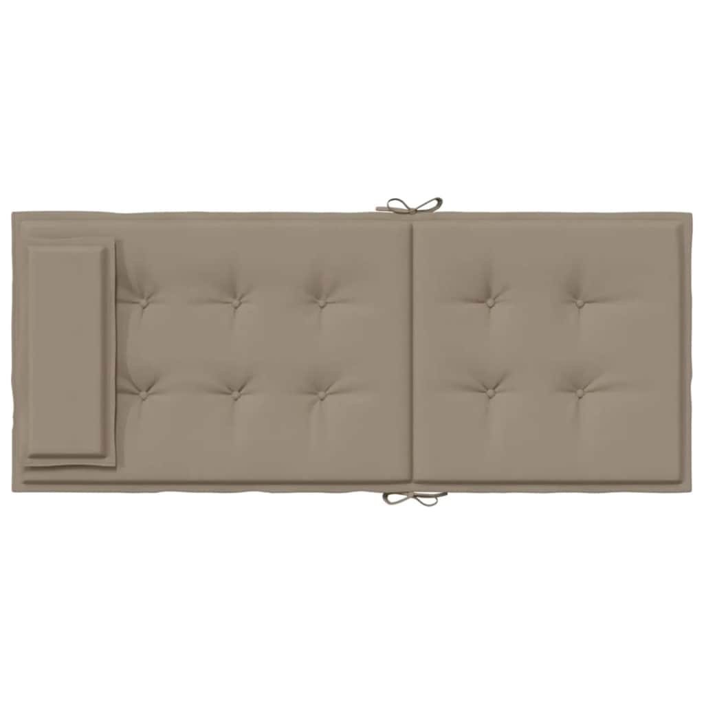 Hochlehner-Auflagen 6 Stk. Taupe Oxford-Gewebe