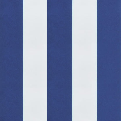 Kissen Rund Blau & Weiß Gestreift Ø 100x11 cm Oxford-Gewebe