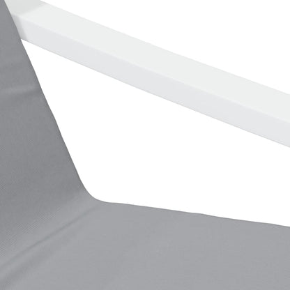 Relaxsessel mit Hocker Hellgrau Stoff