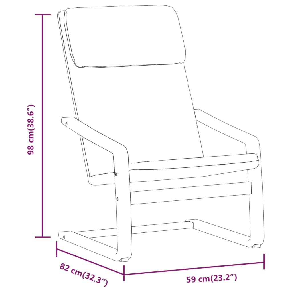 Fauteuil relax avec tabouret en tissu gris clair