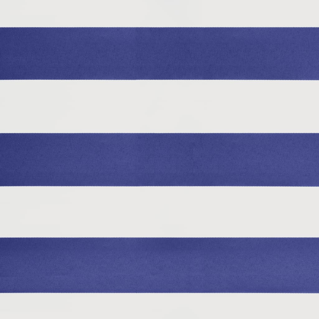 Markise Einziehbar Blau und Weiß 3,5x2,5 m Stoff und Aluminium