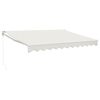 Markise Einziehbar Creme 3,5x2,5 m Stoff und Aluminium