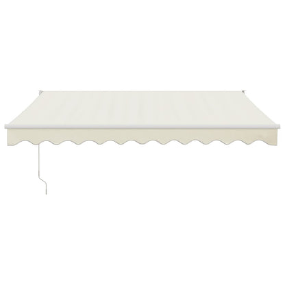 Markise Einziehbar Creme 3,5x2,5 m Stoff und Aluminium